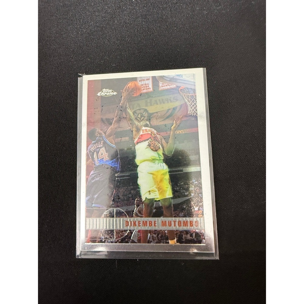 Topps Chrome‎ Dikembe Mutombo 63 Atlanta Hawks Excellent NBA Basketball Card - Picture 3 of 6